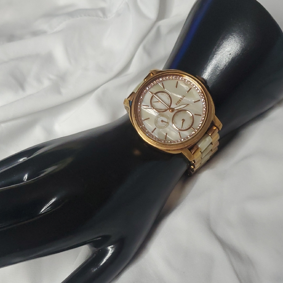 Fossil Rose Gold And White Watch 36$